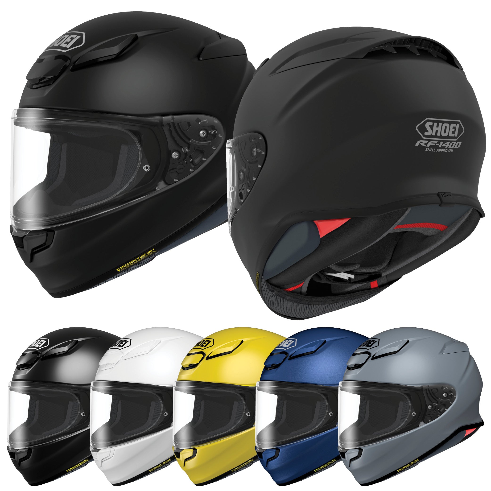 Shoei RF-1400 Full Face Street Helmet Solids