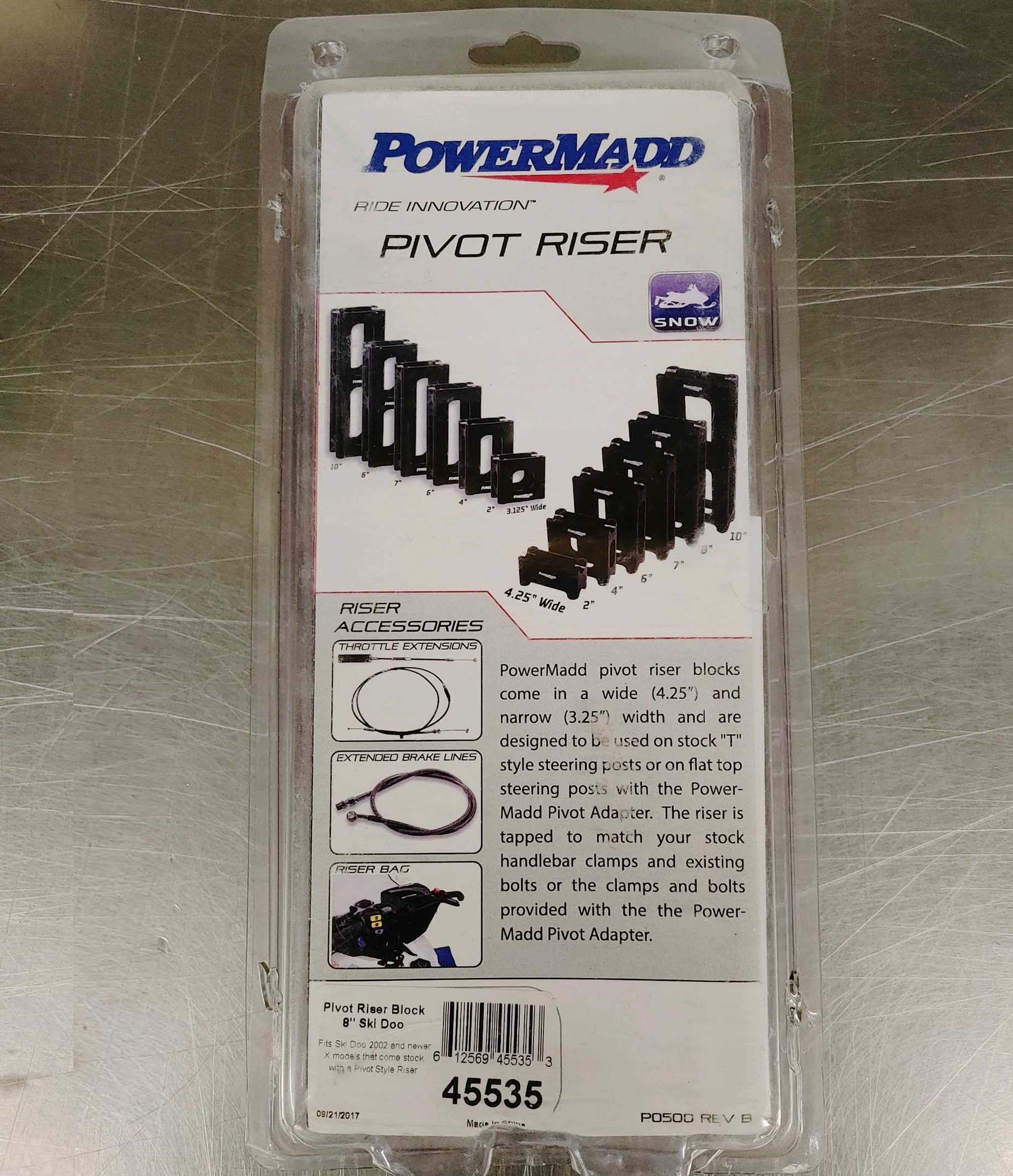 Powermadd Ski-Doo Pivot Handle Bar Riser Block  8" Kit 44-8361