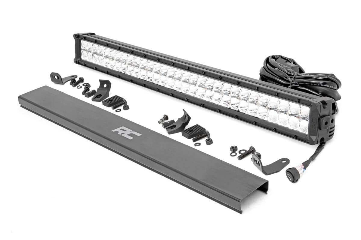 Rough Country Chrome Series LED Light 30 Inch, Dual Row, White DRL 70930D