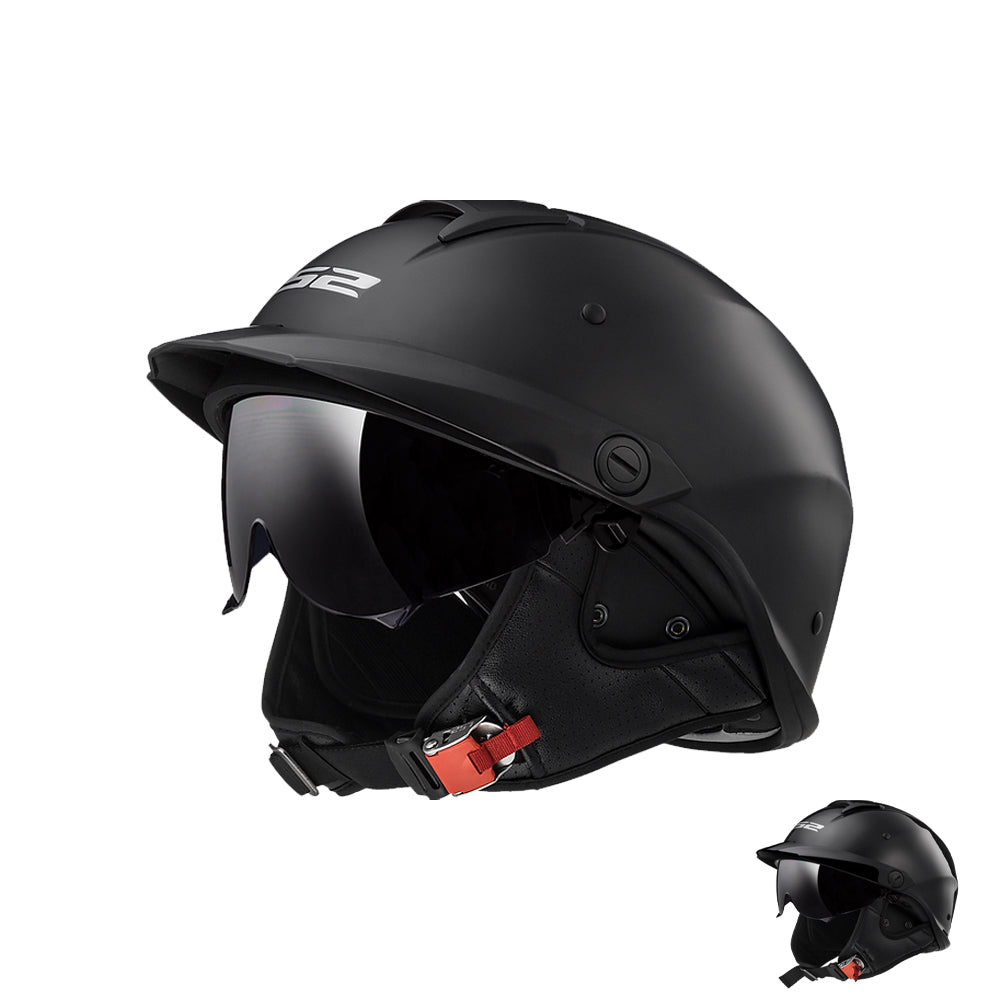 LS2 Rebellion Solid Half Motorcycle Helmet
