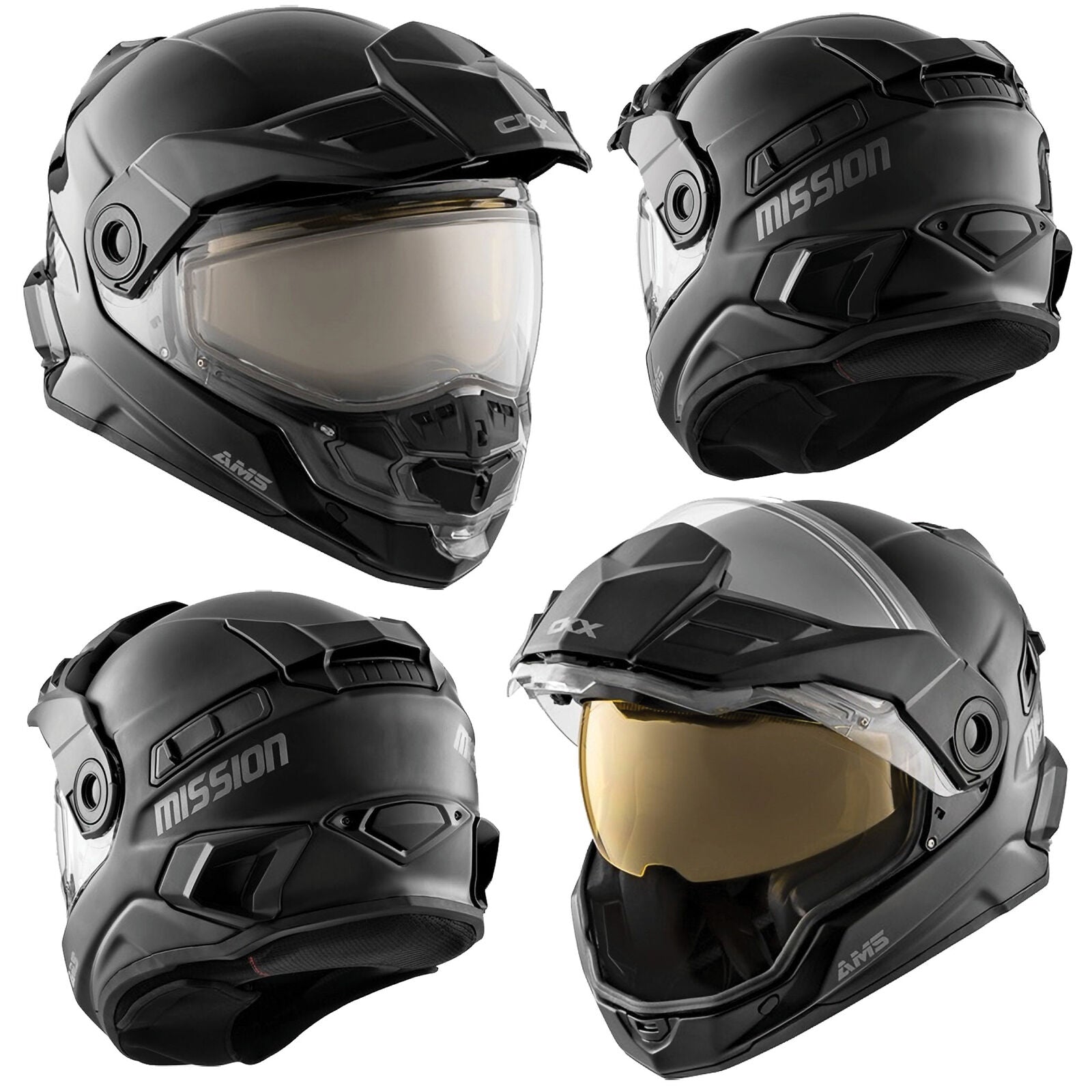 CKX Mission AMS Full Face Helmet Solid Electric Shield Included - Winter