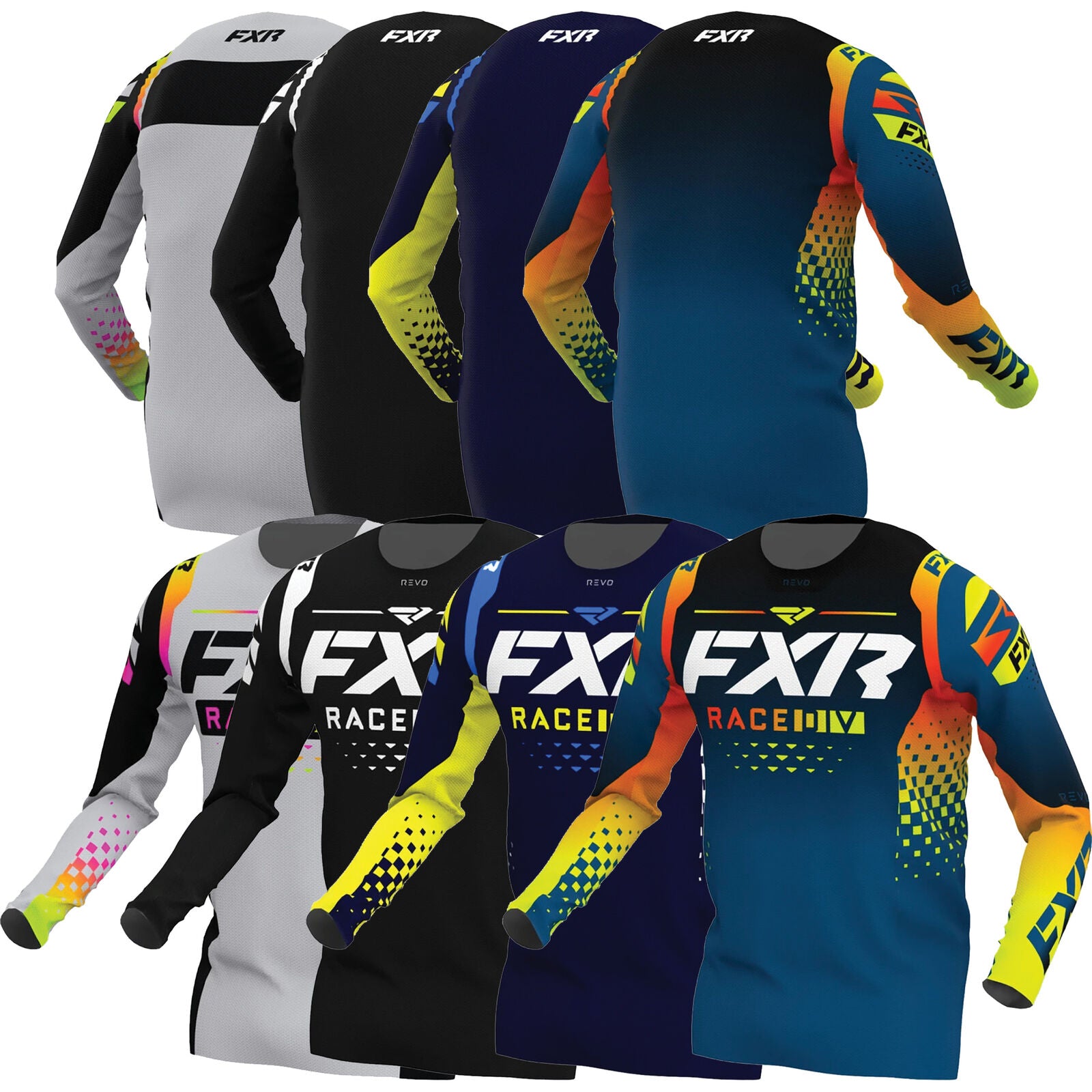 FXR, ATLAS, EKS & FIST FXR HELIUM MX - Pantalón moto hombre blue/hi vis/red  - Private Sport Shop