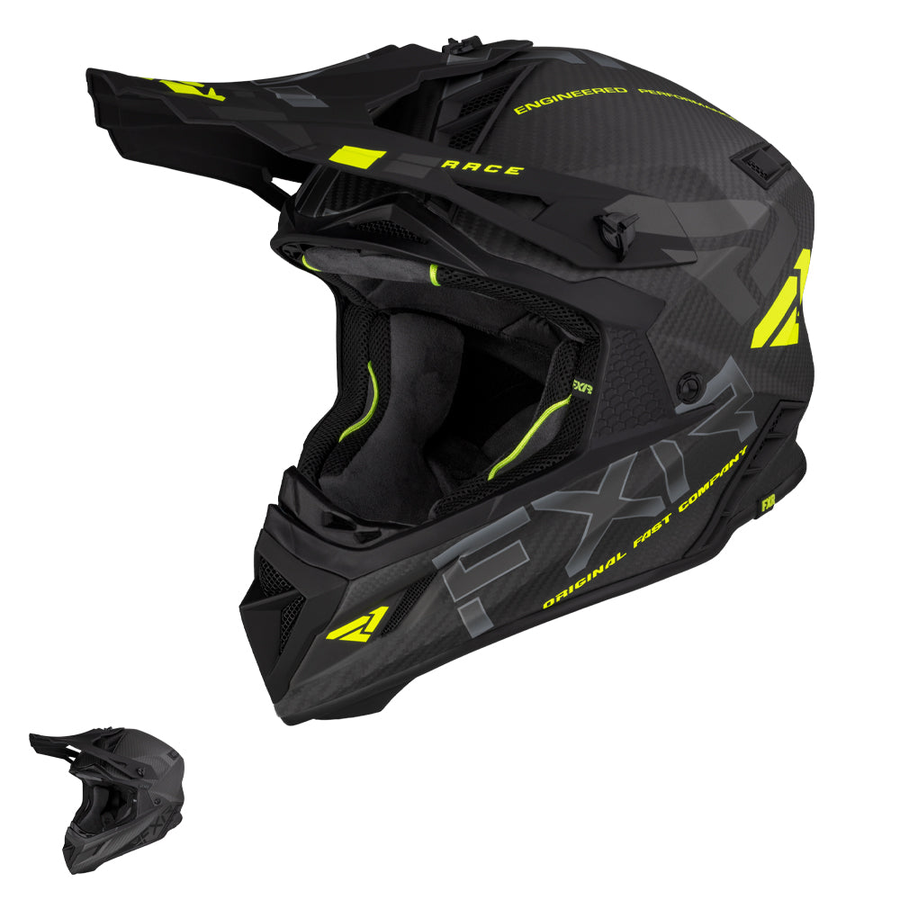 FXR Helium Carbon Helmet With Auto Buckle Snowmobile Helmet