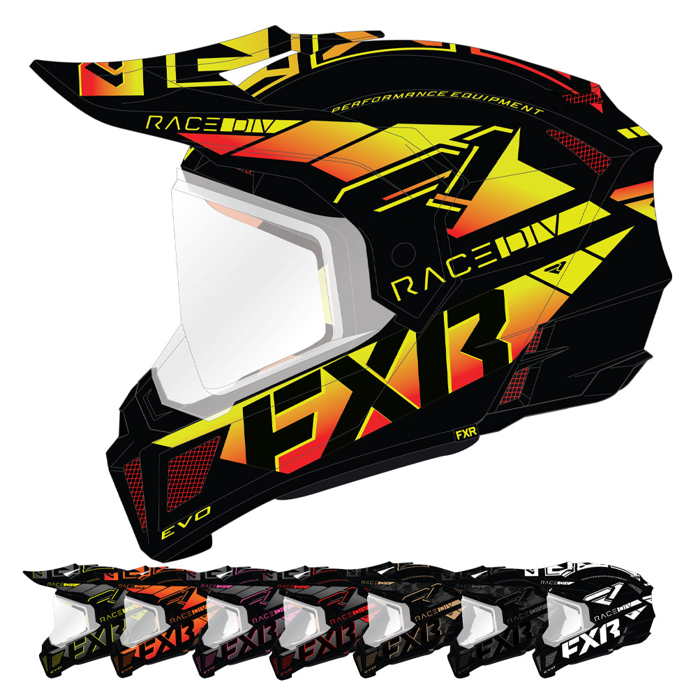 FXR Clutch X Evo Snowmobile Helmet With E Shield