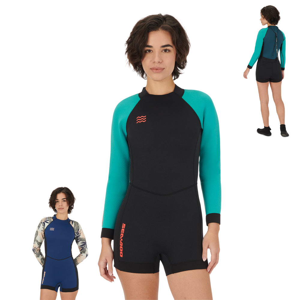 Sea-Doo Womens 2mm Shorty Wetsuit Long Sleeves