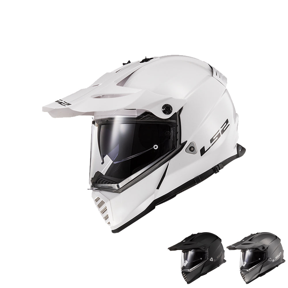 LS2 Blaze Solid Adventure Motorcycle Helmet